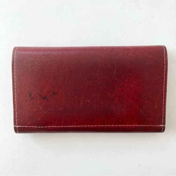 Sandalwood Cowhide Brasil Wallet in Burgundy 4”x7” - Picture 3 of 11